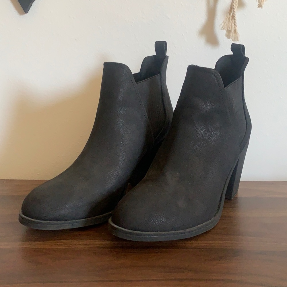Black Ankle-Heel Boots
